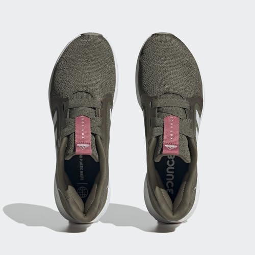 adidas Women's Edge Lux 5 Sneaker, Olive Strata/White/Pink Strata, 9.5