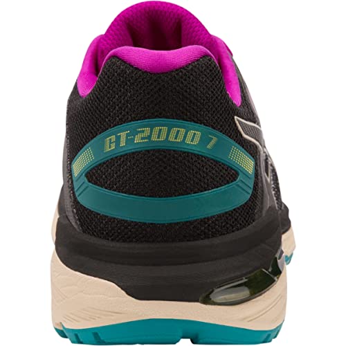 ASICS Women's GT-2000 7 Trail Running Shoes, 5, Black/Feather Grey