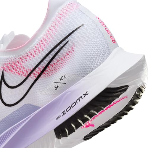 Nike Streakfly Men's Road Racing Shoes (DJ6566-104, White/Vivid Grape/Purple Agate/Black) Size 13