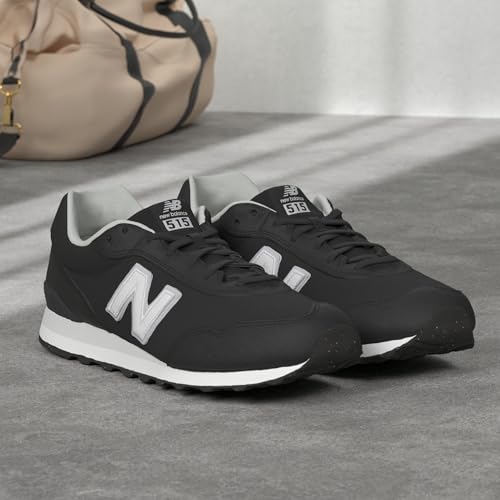 New Balance Men's 515 V3 Sneaker, Black/White/Aluminum Grey, 11