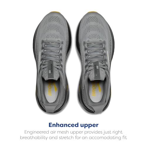 Brooks Men’s Adrenaline GTS 25 Supportive Running & Walking Shoe - Primer Grey/Ebony/Jasmin - 15 X-Wide