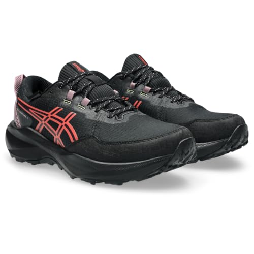 ASICS Women's Gel-Venture 11 Waterproof Running Shoes, 7.5, Black/Watermelon