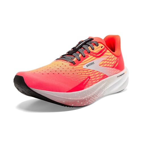 Brooks Men’s Hyperion Max Neutral Running Shoe - Fiery Coral/Orange Pop/Blue - 10 Medium