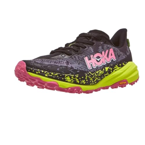 Hoka Women's Speedgoat 6 Black/Neon Hoka Citrus 6.5 Medium