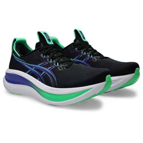 ASICS Men's Gel-Nimbus 28 Running Shoes, 10, Black/Cobalt Burst