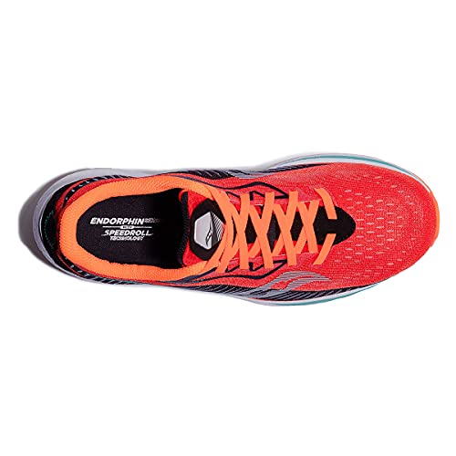 Saucony Men's Endorphin Speed Running Shoe, Scarlet/Black, 11.5