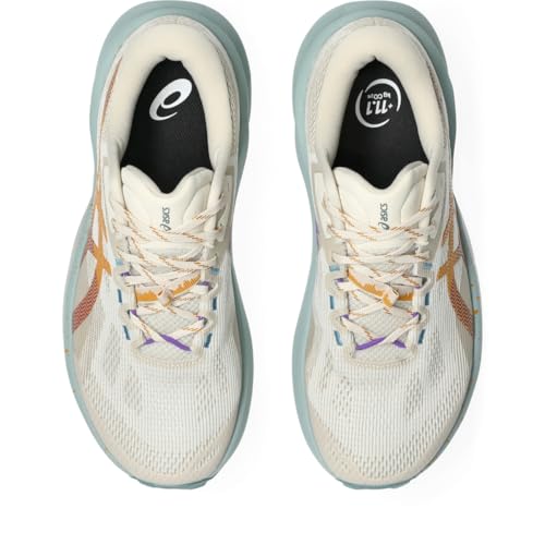 ASICS Women's Trabuco 14 Running Shoes, 9.5, Oatmeal/Sandstorm