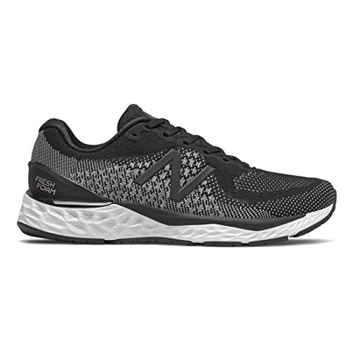 New Balance Men's Fresh Foam 880v10, Black/White, 8.5 Wide