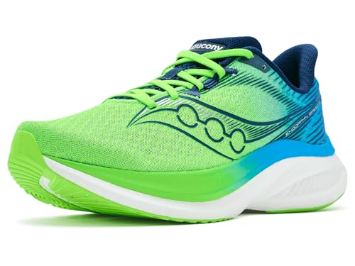 Saucony Men's Endorphin Speed 5 Sneaker, Slime/Cobalt, 10.5