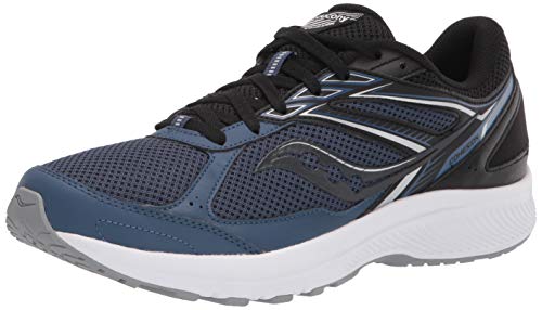 Saucony Men's Cohesion 14 Road Running Shoe, Blue/Black, 7.5