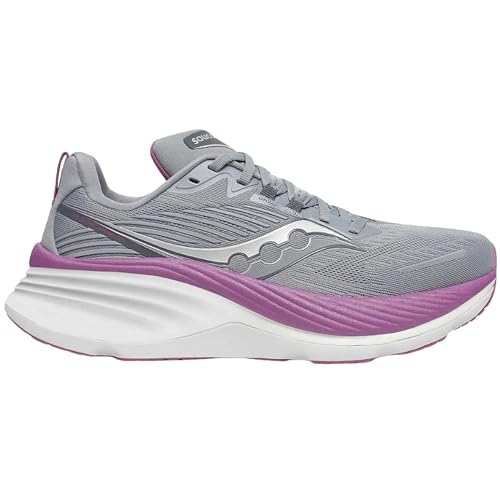 Saucony Women's Hurricane 24 Sneaker, Flint/Viola, 10.5