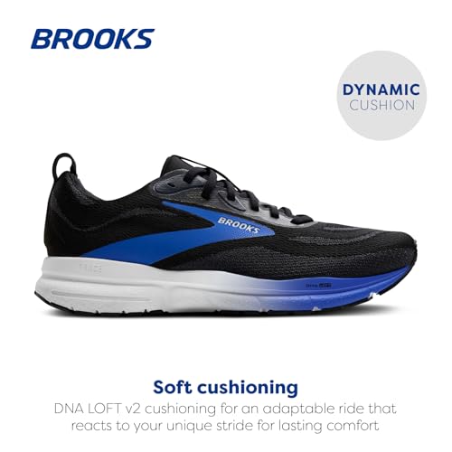 Brooks Men’s Trace 4 Neutral Running Shoe - Black/Cobalt/White - 7.5 Medium