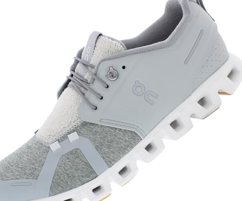 On Men's Cloud 5 Terry Running Shoes, Glacier/White, 8.5 US
