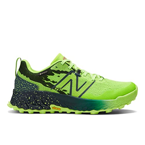 New Balance Women's Fresh Foam Hierro V7 GTX Trail Running Shoe, Pixel Green/Natural Indigo, 9 Medium