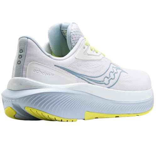 Saucony Women's Echelon 10 Sneaker, White/Ballad, 9.5 Wide