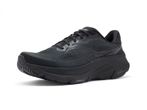 Saucony Men's Guide 19 Sneaker, Black/Black/Black, 10.5