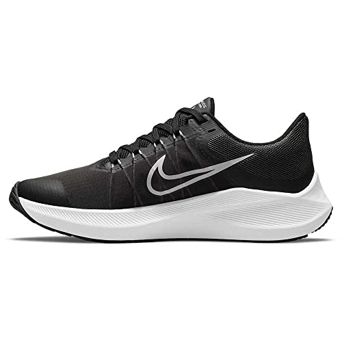 Nike Winflo 8 Women's Trainers, Black White Dk Smoke Grey Lt Smoke, 7