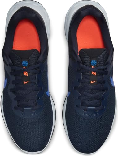 Nike Men's Revolution 5 Flyease Running Shoe, Dk Obsidian Hyper Royal Black Grey Fog Hyper Crimson, 7.5 UK