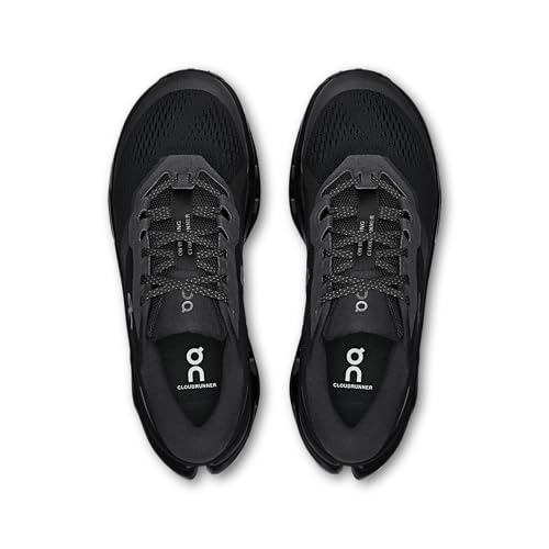 On Women's Cloudrunner 3 Sneaker, Black/Black, 9