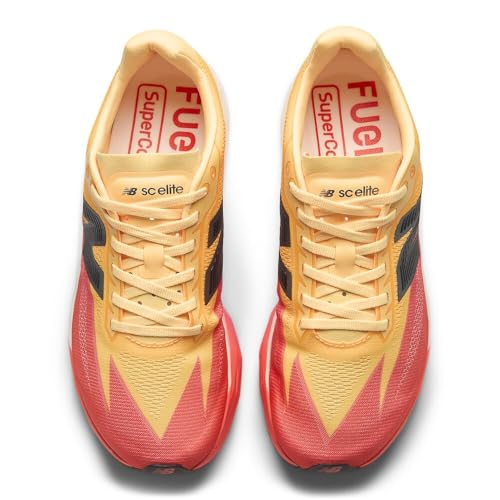 New Balance Women's FuelCell SuperComp Elitev5 Running Shoe, Tangerine Heat/White Peach, 6.5 W