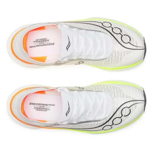 Saucony Unisex Endorphin Elite 2 Running Shoe, White/Vo2, 7