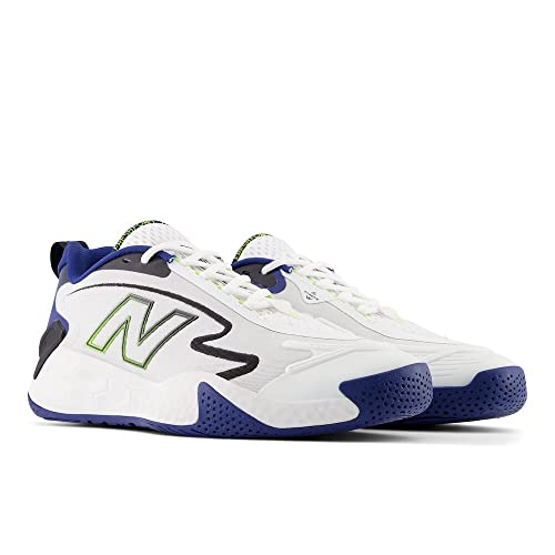 New Balance Men's Fresh Foam X CT-Rally V1 Tennis Shoe, White/Navy, 7.5 W