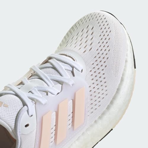 Adidas Womens Pureboost 23 White/Wonder Quartz/Core Black 7