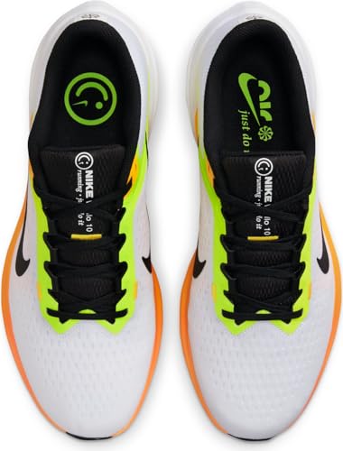 Nike Winflo 10 shoes code DV4022-101, White Black Orange Yellow, 14 US