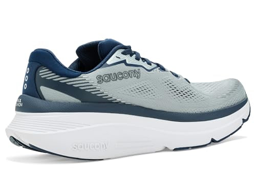 Saucony Men's Guide 19 Sneaker, Fossil/Navy, 10 Wide