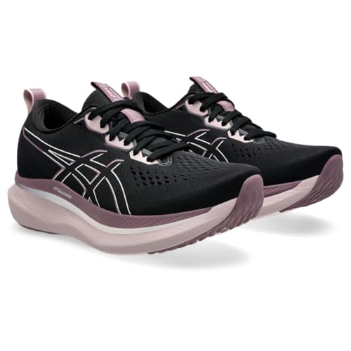 ASICS Women's GLIDERIDE MAX Running Shoes, 10, Black/Pale Pink