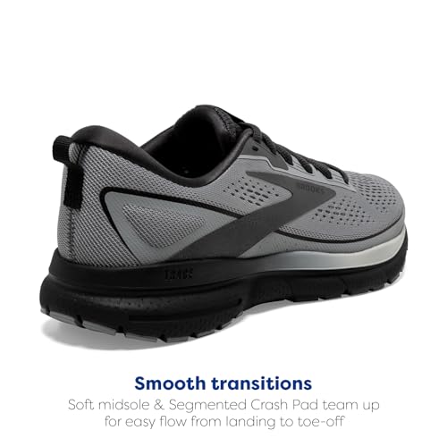 Brooks Men’s Trace 3 Neutral Running Shoe - Grey/Black/Ebony - 7.5 Medium