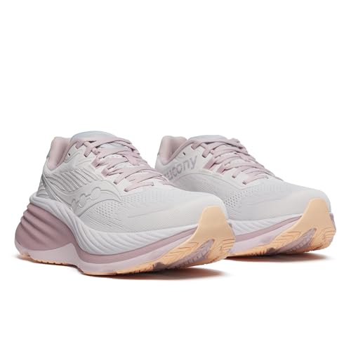 Saucony Women's Hurricane 24 Sneaker, Cloud/Bloom, 8.5