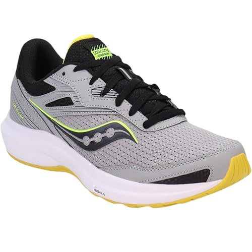 Saucony Men's Cohesion 16 Sneaker, Fossil/Sulphur, 9.5