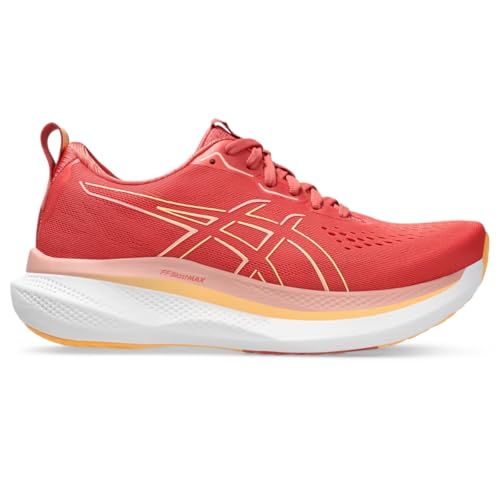 ASICS Women's GLIDERIDE MAX Running Shoe, 9.5, Dark Pink Clay/Orange Glow