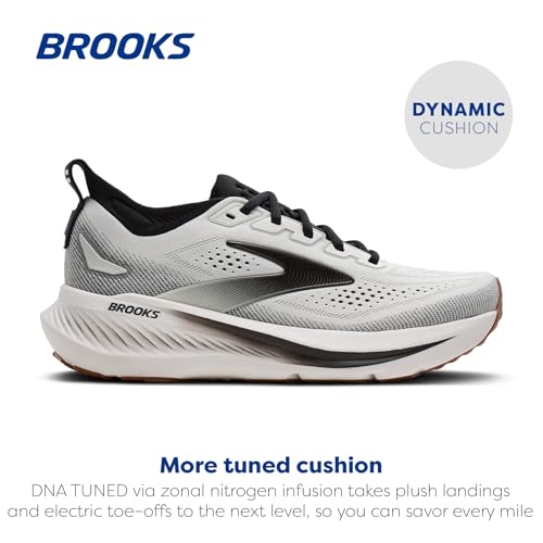 Brooks Men’s Glycerin 23 Neutral Running Shoe - White/Black/Gum - 9 Medium