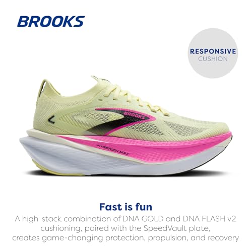 Brooks Women's Hyperion Max 3 Neutral Running Shoe - Luminary/Cyber Pink/Black - 7 Medium