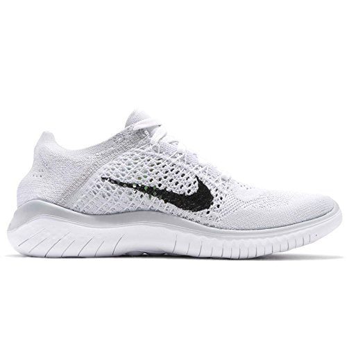 Nike Womens WMNS Free Rn Flyknit 2018 942839 100 - Size 7.5W White/Black
