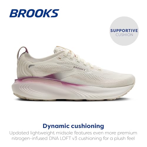 Brooks Women’s Adrenaline GTS 25 Supportive Running & Walking Shoe - Coconut/Argyle - 5 Medium