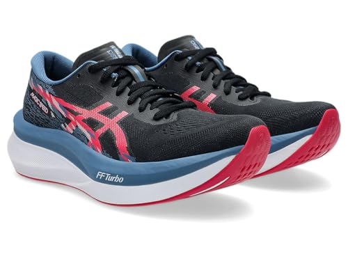 ASICS Women Magic Speed 4 Running Shoe, BLACK/WINTER SEA, 11