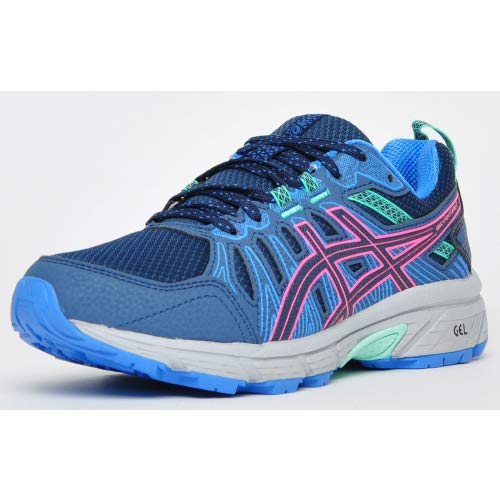 ASICS Women's Gel-Venture 7 Running Shoe, Peacoat Hot Pink, 32 EU