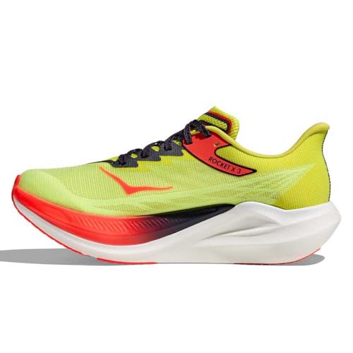 Hoka Unisex Rocket X 3 Neon Yuzu/Squid Ink 10.5 Medium - alternate view 4