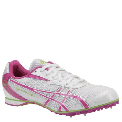ASICS Women's Hyper-Rocketgirl 5 Track And Field Shoe,White/Fuschia/Apple Green,9.5 M