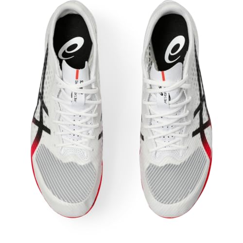 ASICS Unisex METASPEED MD Track & Field Shoe, 10.5M / 12W, White/Black