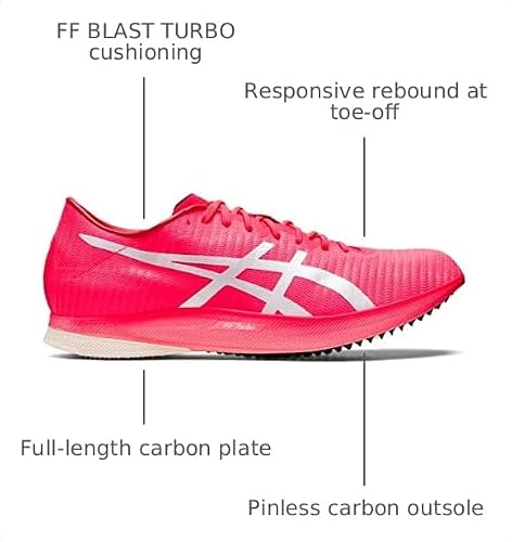 ASICS Unisex METASPEED LD Track & Field Shoes, 12M / 13.5W, Diva Pink/White