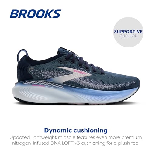 Brooks Women’s Adrenaline GTS 25 Supportive Running & Walking Shoe - Spellbound/Blazing Bell/Pink - 9 Medium