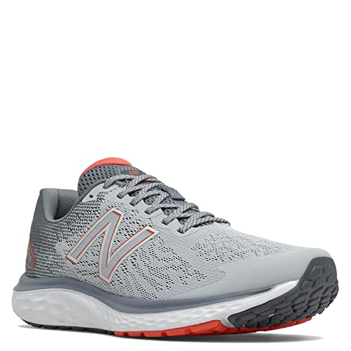 New Balance mens 680 V7 Running Shoe 8.5 X-Wide Grey/Ghost Pepper/Black