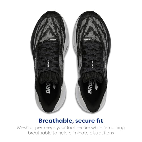 Brooks Women’s Launch 11 Neutral Running Shoe - Black/White - 7 Medium