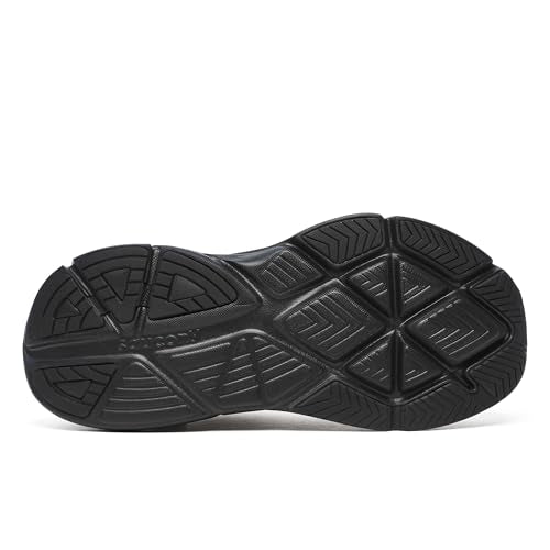 Saucony Men's Guide Metro Le Sneaker, Black/Black/Black, 9
