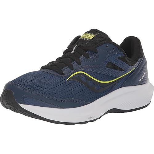 Saucony Men's Cohesion 16 Sneaker, Indigo/Acid, 11 Wide