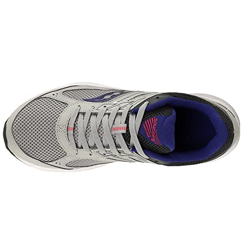 Saucony womens Cohesion 14 Road Running Shoe, Grey/Purple, 7.5 US